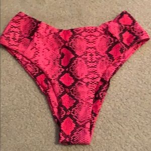 Pink snake print bathing suit bottom $12 OBO